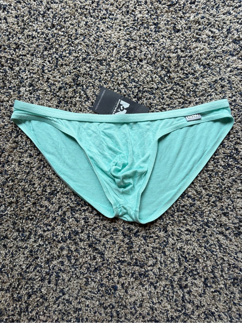 N2N Bodywear Men’s Bikini Briefs - Pale Green / Mint - Size Medium - NWT